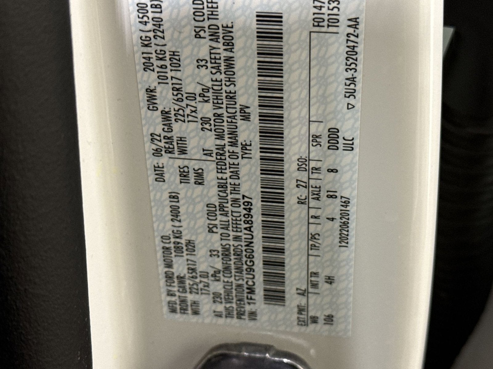 2022 Ford Escape SE