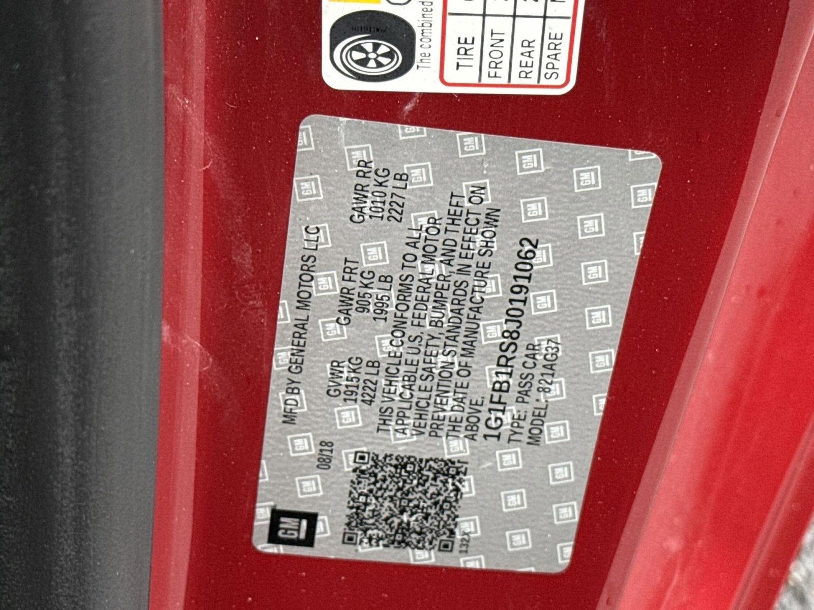 2018 Chevrolet Camaro 1LT