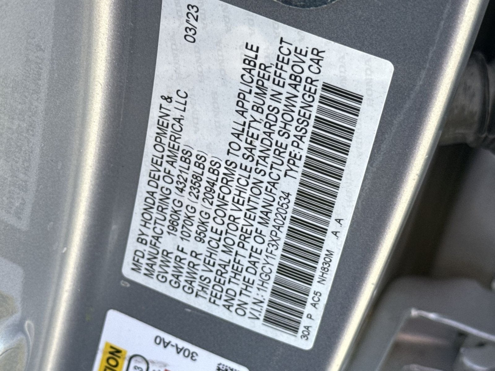 2023 Honda Accord EX