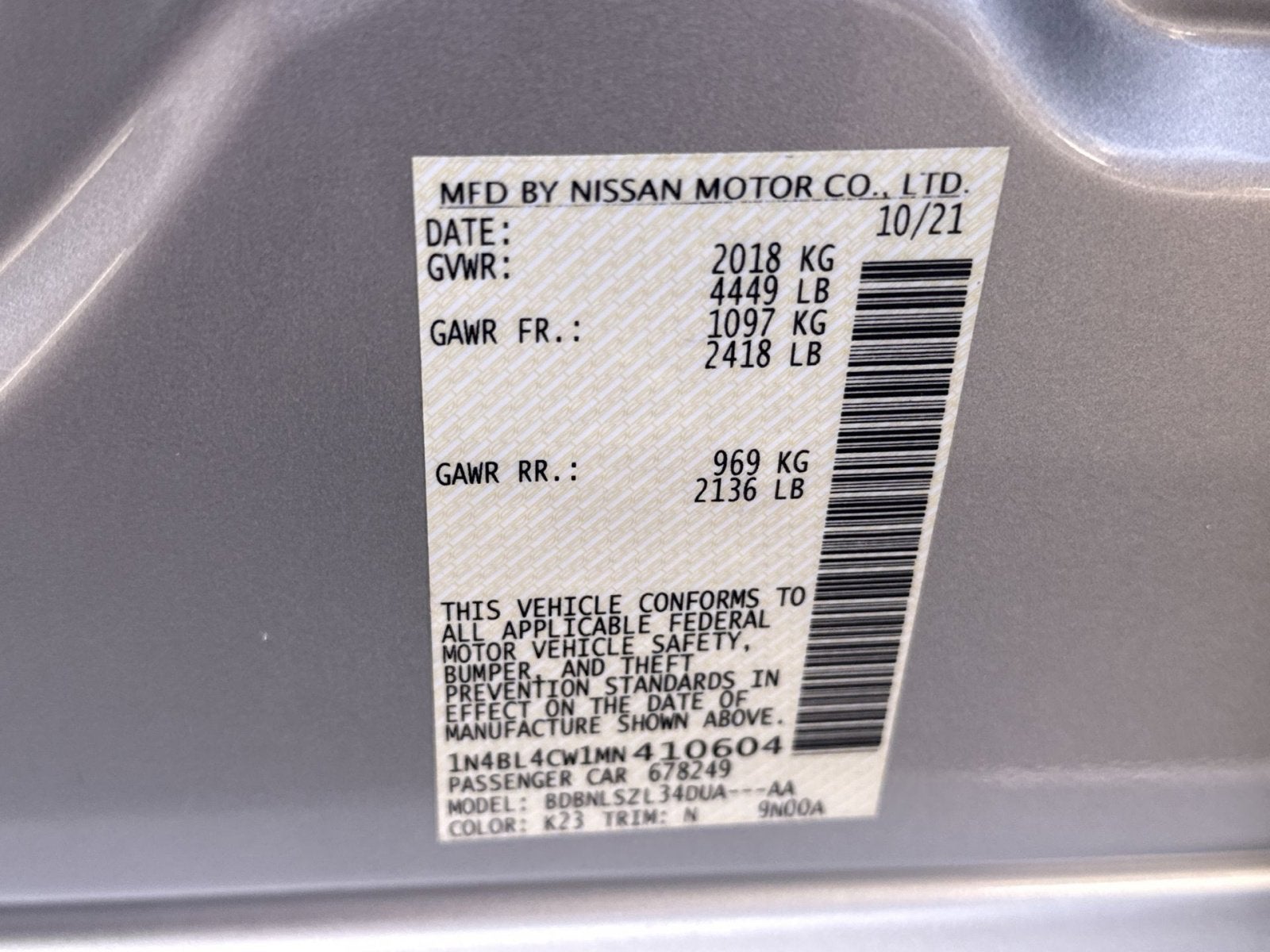 2021 Nissan Altima 2.5 SR