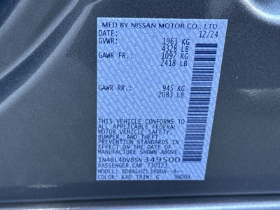 2025 Nissan Altima 2.5 SV