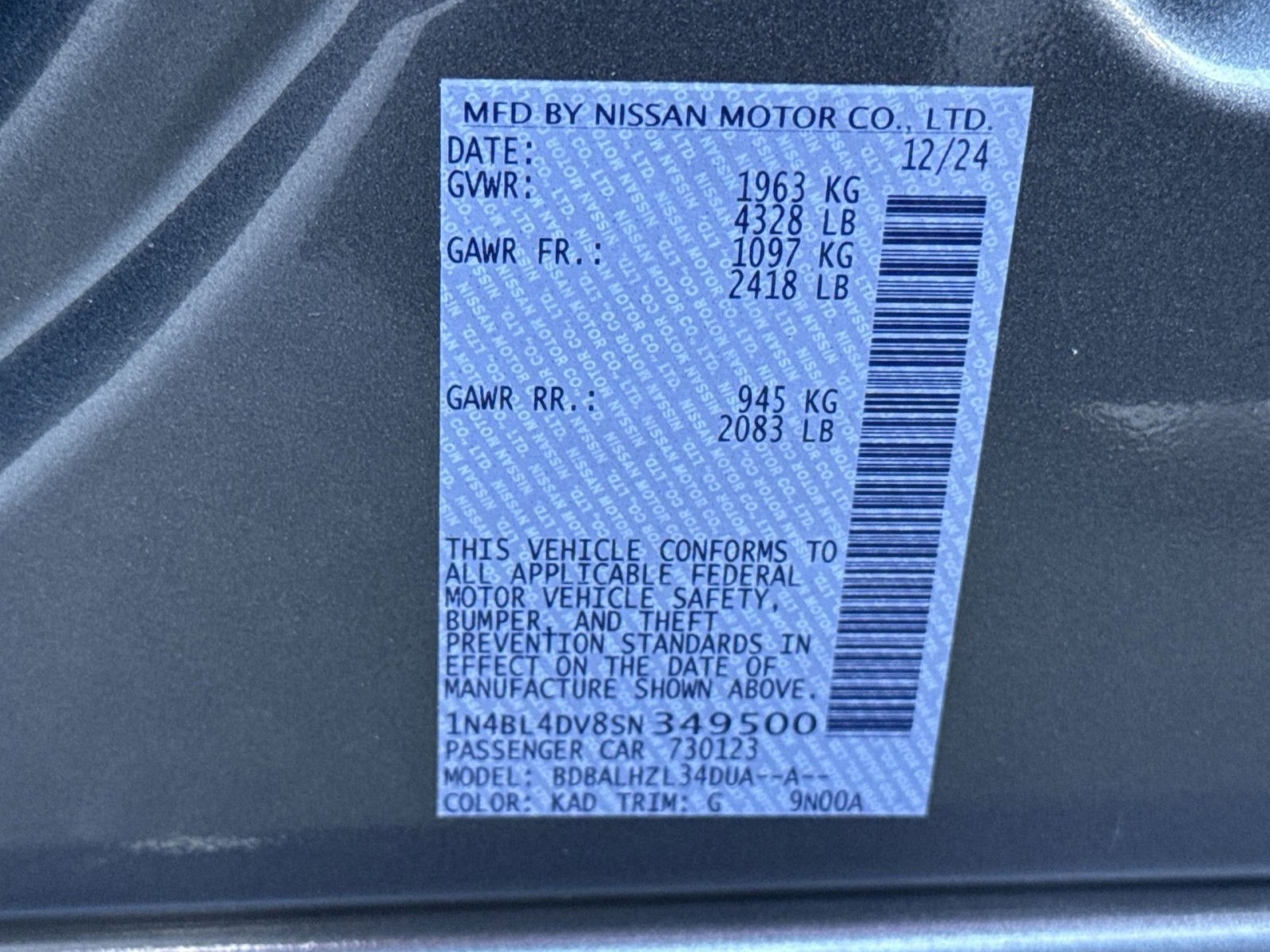 2025 Nissan Altima 2.5 SV