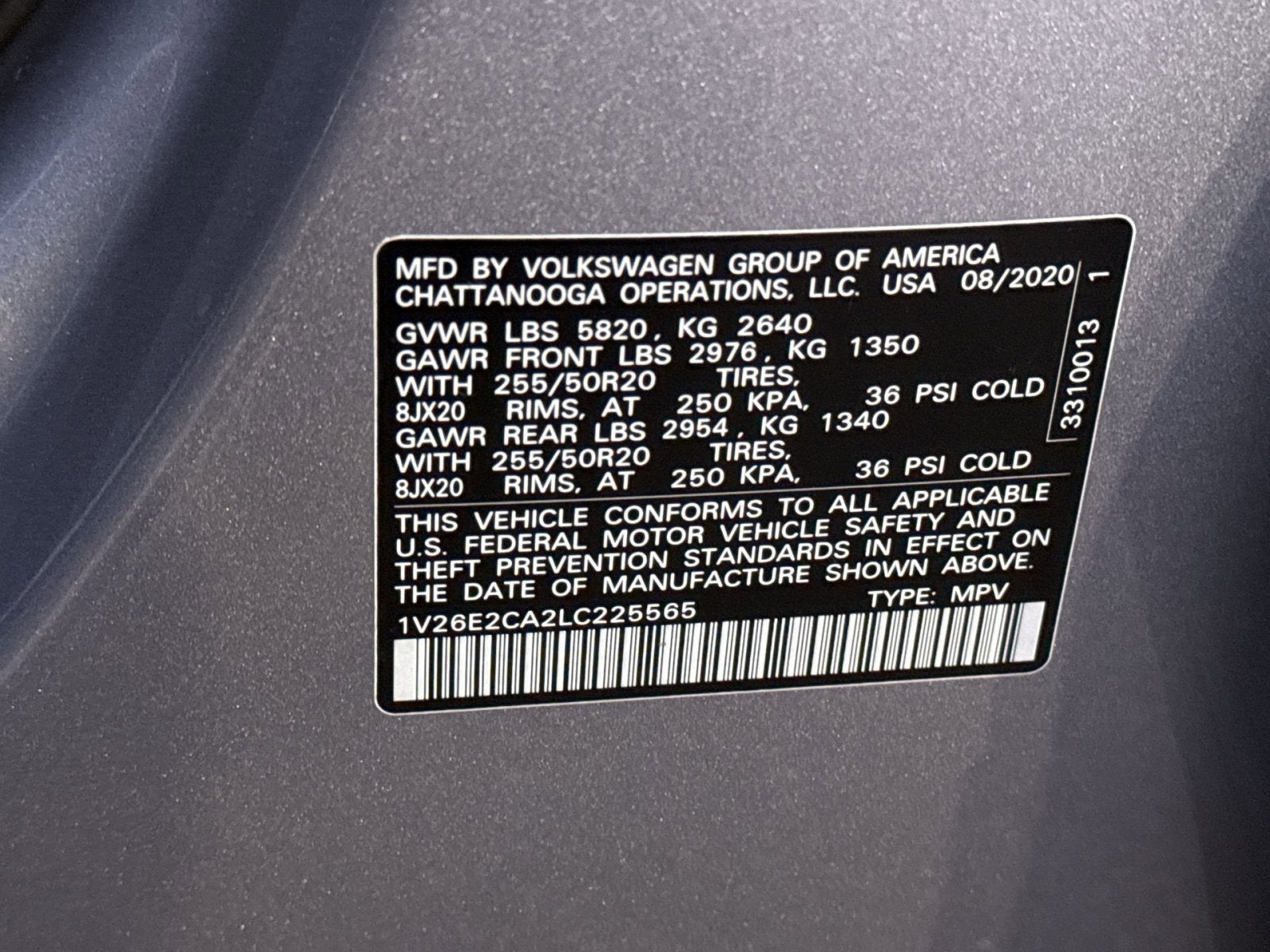 2020 Volkswagen Atlas Cross Sport 3.6L V6 SE w/Technology