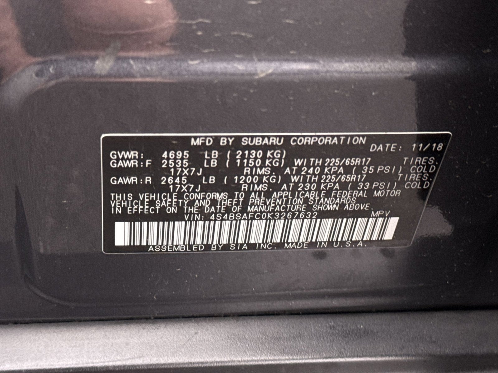 2019 Subaru Outback 2.5i Premium