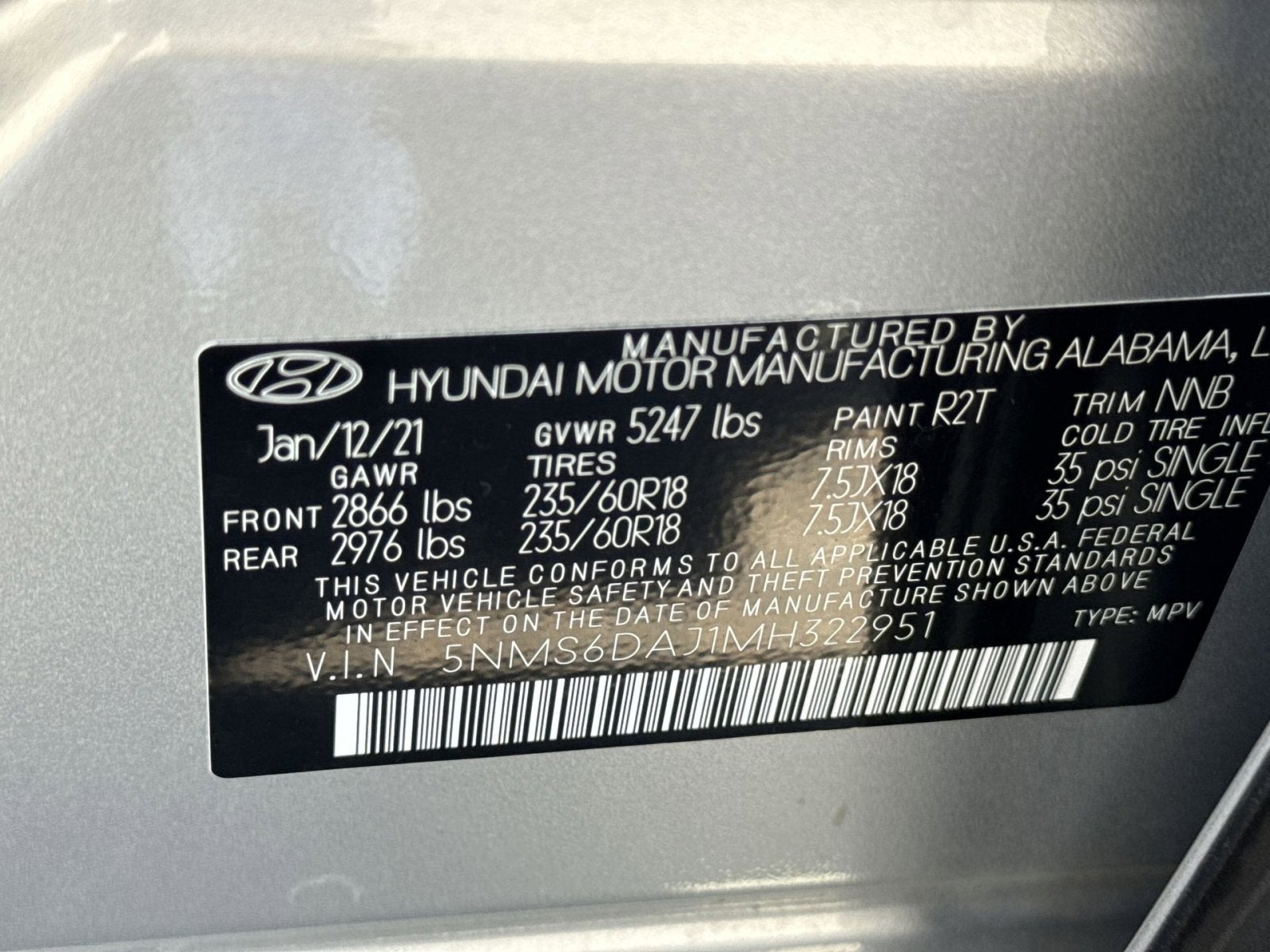 2021 Hyundai SANTA FE SEL