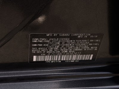 2018 Subaru Crosstrek 2.0i