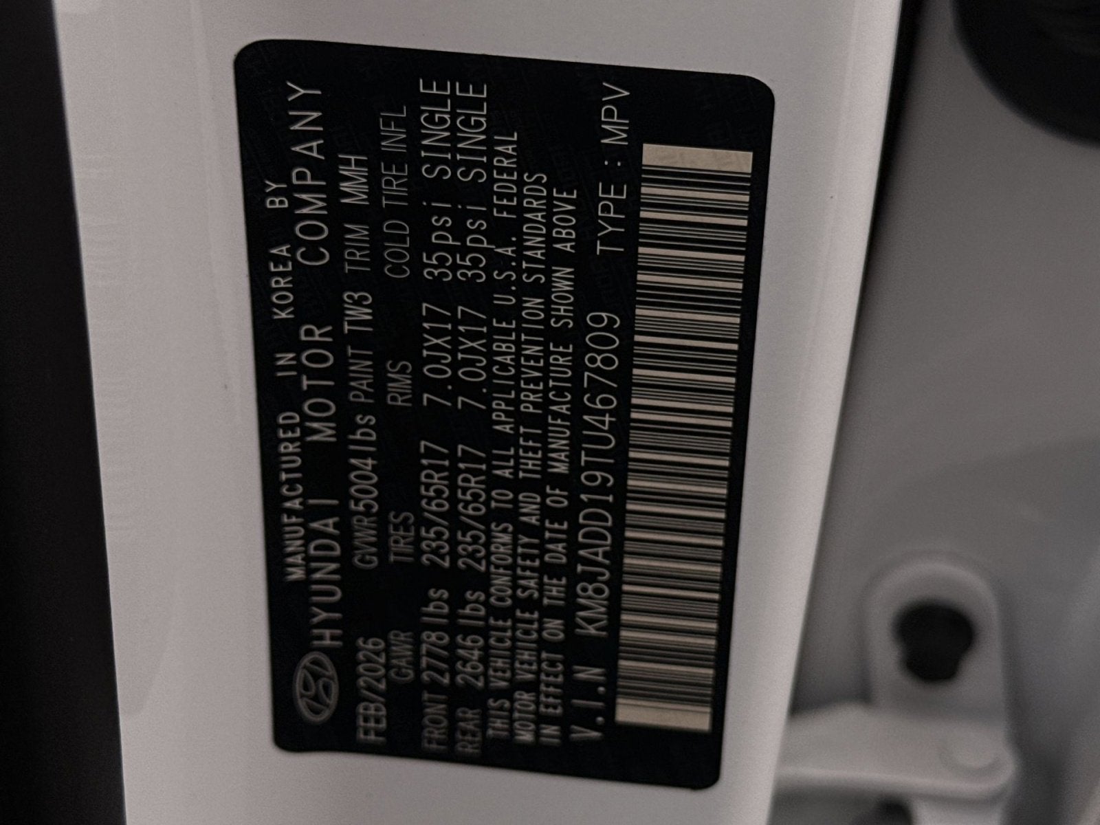 2026 Hyundai TUCSON HYBRID Blue SE