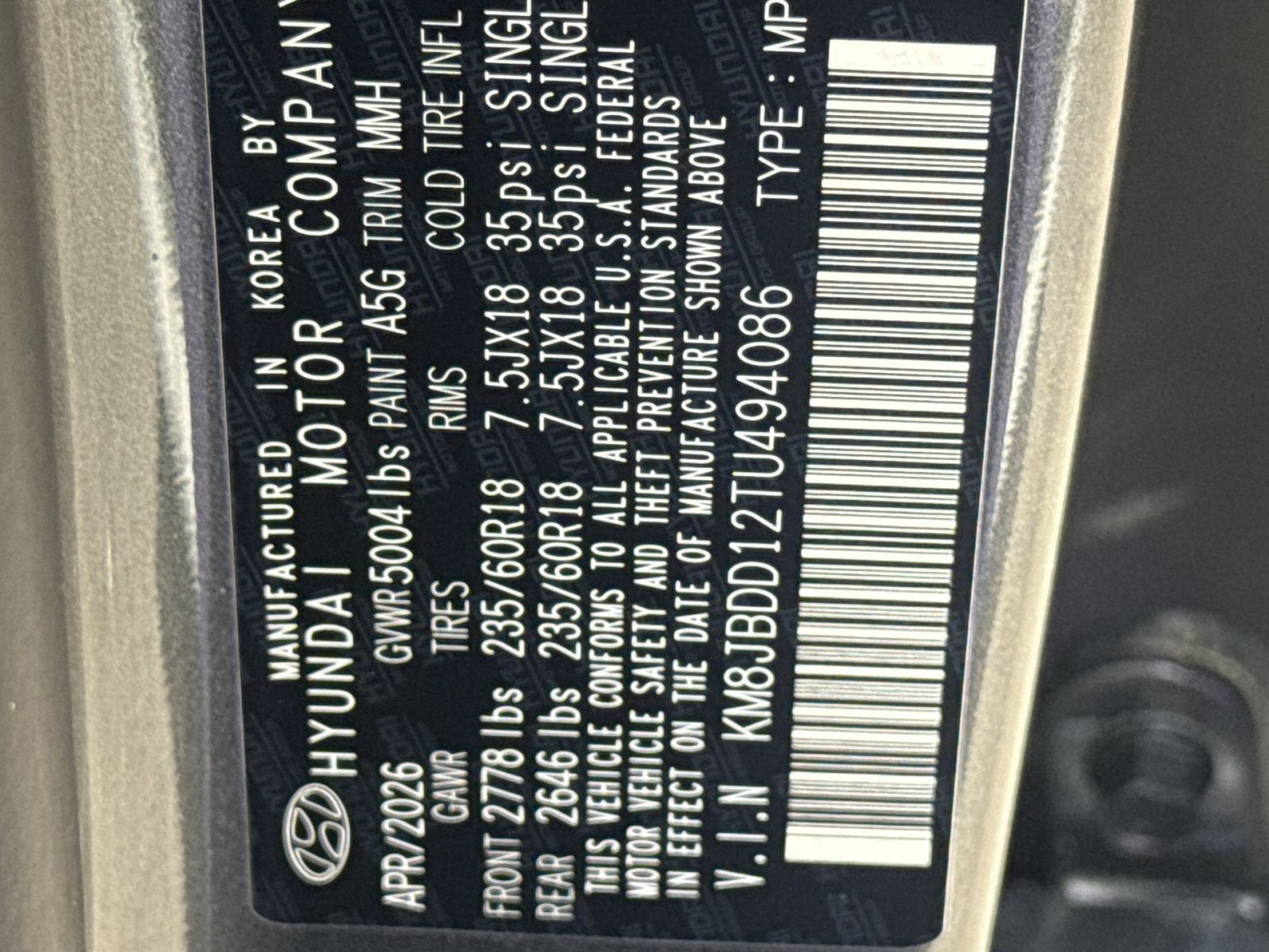 2026 Hyundai TUCSON HYBRID SEL