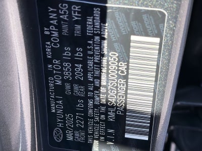 2025 Hyundai ELANTRA SEL Convenience