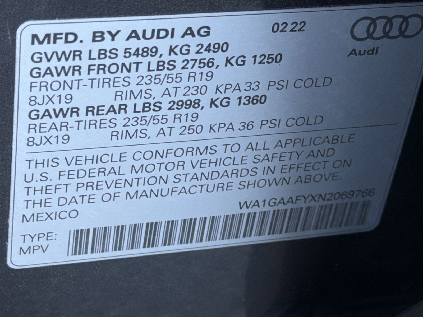 2022 Audi Q5 45 S line Premium