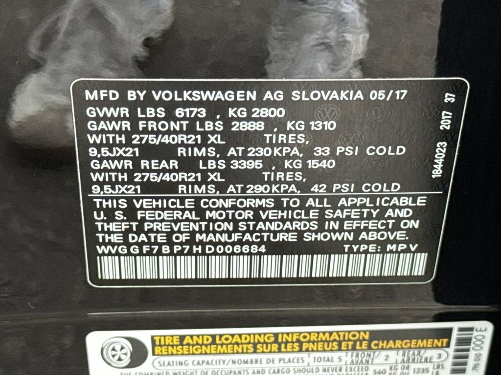 2017 Volkswagen Touareg V6 Executive