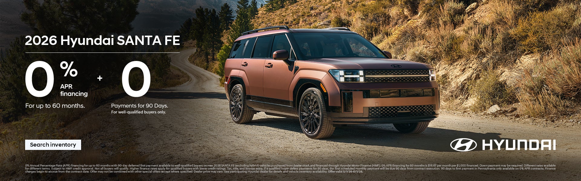 2026 Hyundai Santa Fe APR Offer