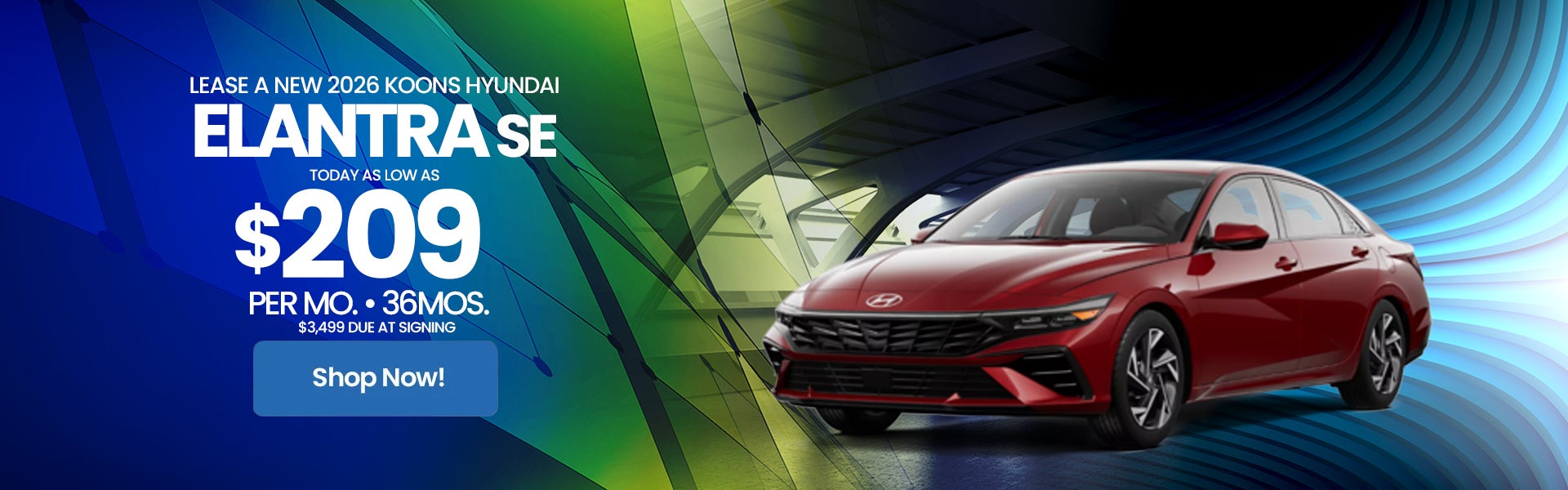 Lease a new 2026 Koons hyundai Elantra SE